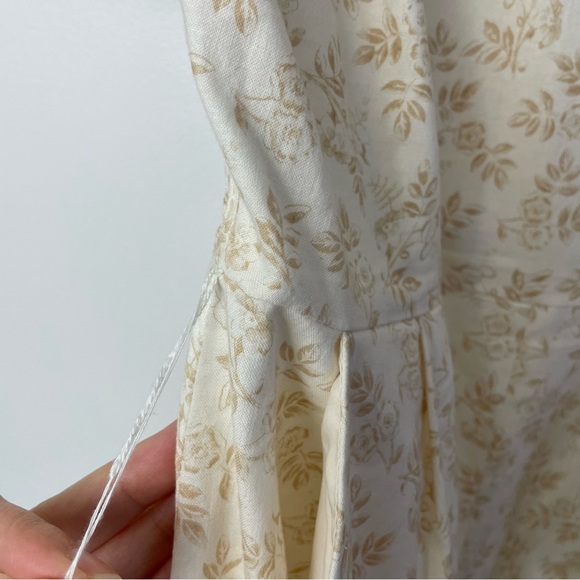 Gal Meets Glam by Anthropologie Women Iris Jumpsuit Cropped Floral Cream Sz 12 - Picture 6 of 13